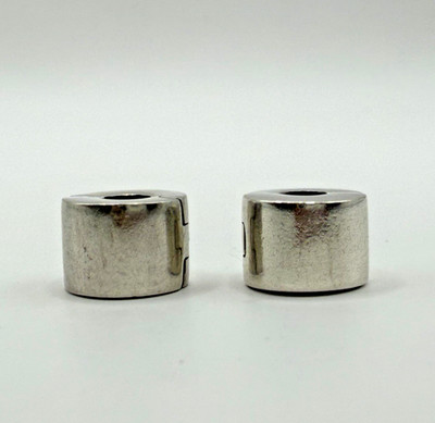 Original Pandora Paar glatte einfache Barrel Clips #790138 S925 ALE