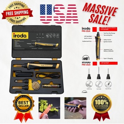 Professional Multi-Tip Cordless Soldering Iron Kit with 3200mAh Battery Power