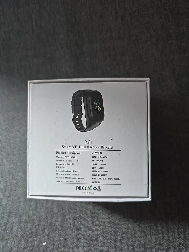 Pulsera de auriculares dobles Bluetooth inteligentes M1 Foto 3 de 4