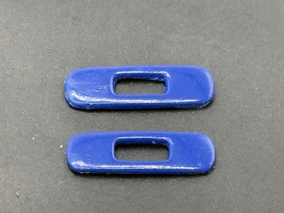 #ad OAKLEY GASCAN SUNGLASSES POLISHED BLUE REPLACEMENT SIDE LOGO ICONS ICON SET OF 2 $13.49