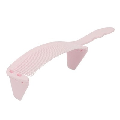 Pink Curved Barber Comb S Shaped Arc Professional Positioning Hair Cutting Curve