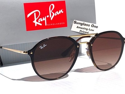Ray Ban BLAZE DOUBLEBRIDGE Light Havana GRADIENT Brown Sunglass RB 4292-N 710/13