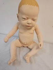 Scioto Newborn Doll 19” Anatomically Correct Baby GIRL  All Bisque / Porcelain