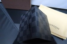 Louis Vuitton Damier Graphite Pocket Organizer N63143 Card Wallet Authentic