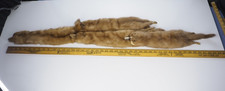 Vintage Mink, Ermine Stole 4 Pelts Head Full Body Animal Scarf Collar Wrap