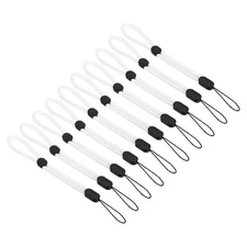 200mm 8 Inch Hand Wrist Strap Lanyards, 20 Pcs Adjustable Wristlet, White