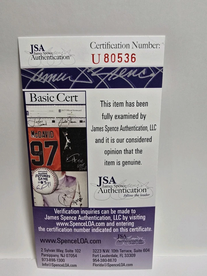 MONTE IRVIN Autograph 11x14 Photo JSA Certificated Signed Auto. Free Shipping - Image 2 of 4