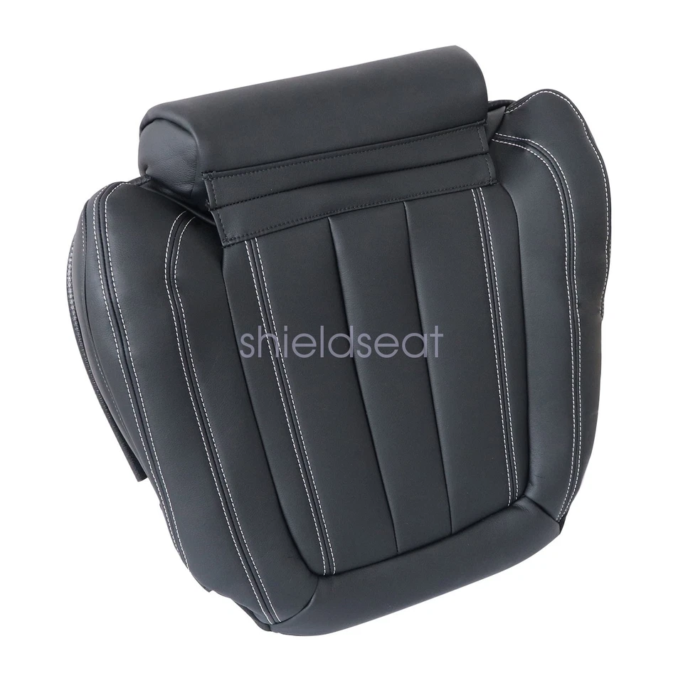 For BMW F15 X5 14-18 sDrive35i xDrive50i Driver Bottom Leather Seat Cover Black - Image 2 of 4