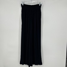 Vintage Carole Little Wide Legged Pants Womens 10 Pull On Elastic Waist Crepe