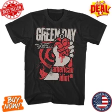 Green Day American Idiot Hysteria T Shirt Inspired Rock Music Classic Band Shirt