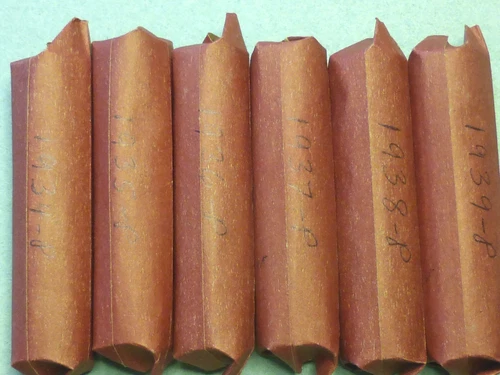6 ROLLS LINCOLN CENTS FROM THE 1930's ALL "P" MINT