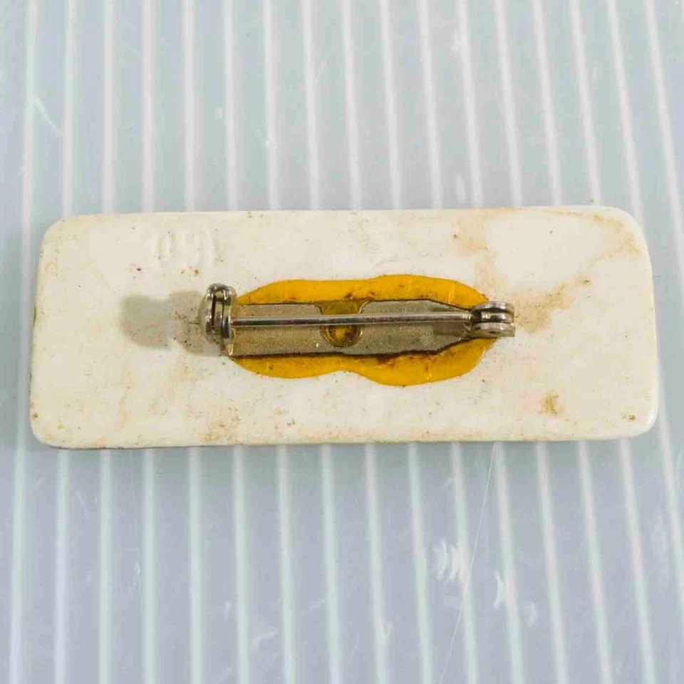 Brooch Porcelain Hand Painted Floral Design - Image 3 of 4