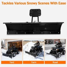 Snow Plow Blade Snow Plow Kit 48in Heavy Duty Steel Push Snow Blade Universal