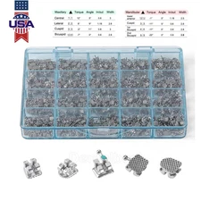 50 Sets AZDENT Dental Orthodontic MIM Monoblock Brackets Brace Roth.022 345 HOOK