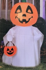 Ghost Kid Halloween Inflatable Jack-O-Latern 3.5 FT Gemmy NEW FREE SHIPPING