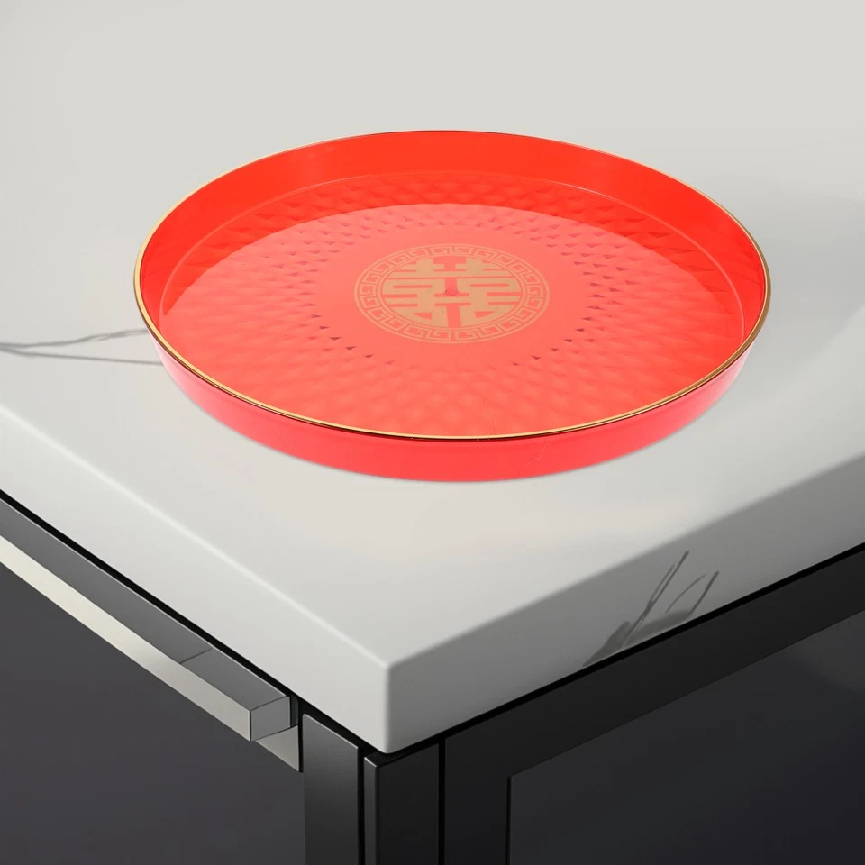 Rundes Tablett Schmucktablett Desserttabletts Verlobungsgeschenk - Bild 3 von 4