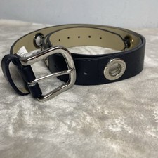 NWT Steve Madden Black Elastic Vegan Leather Grommet Belt XL