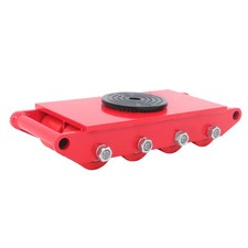 12 Ton Heavy Duty Machine Dolly Skate Machinery Roller Mover PU Cargo Trolley
