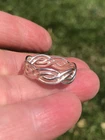 .925 Sterling Silver Stamped Braided Ring Size 8 - Vintage Estate