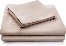 Soft and Eco Friendly Tencel Pillowcase-And-Sheet-Sets, Queen, Ecru
