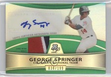 2010 Bowman Platinum Relic Refractor Green 38/199 George Springer Patch Auto 0w3
