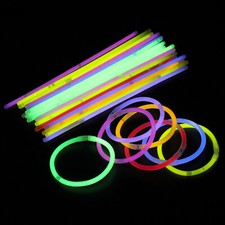 Glow Sticks Bracelets 8" Bright Glow Sticks Party Pack Glow-In-The-Dark Light-Up