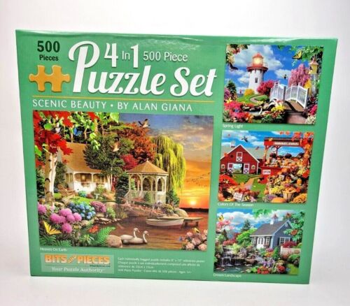 Bits and Pieces 4/500 Piece Jigsaw Puzzles 16" x 20" Scenic Beauty Alan Giana