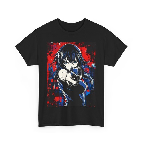 ANIME BADDIE HOT GIRL GUN ART TEE TSHIRT GIFT MEN WOMEN MANGA COSPLAY SHIRTJAPAN - Picture 6 of 17