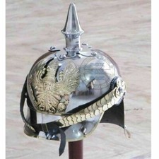 Collectible German Leather Pickelhaube Helmet Imperial Officer’s Grade Prussian