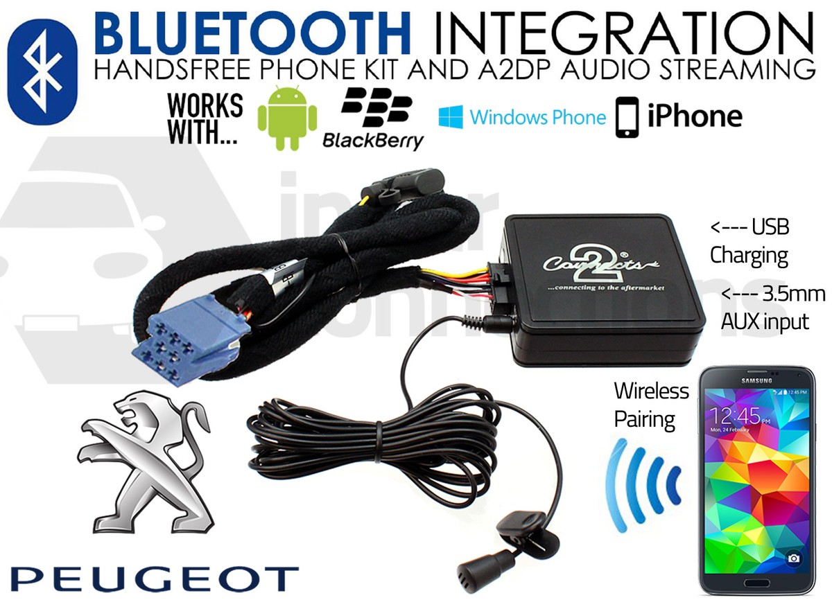 Peugeot 307 Bluetooth music streaming handsfree car kit RD3 AUX