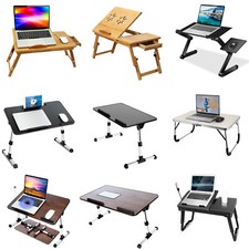 Portable Laptop Desk Folding Foldable Lap Tray Bed Adjustable Table Stand Sofa
