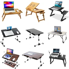 Portable Laptop Desk Folding Foldable Lap Tray Bed Adjustable Table Stand Sofa