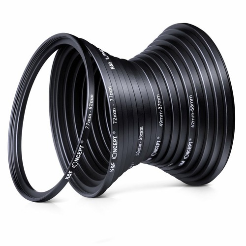 K&F Concept 18pcs Camera Lens Filter Metal Stepping Rings kit Up Down Ring Set - Picture 9 of 13