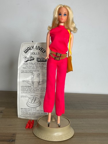 Vintage Walk Lively Barbie Original Instructions & Stand 1970s Mattel #1182 - Picture 3 of 24