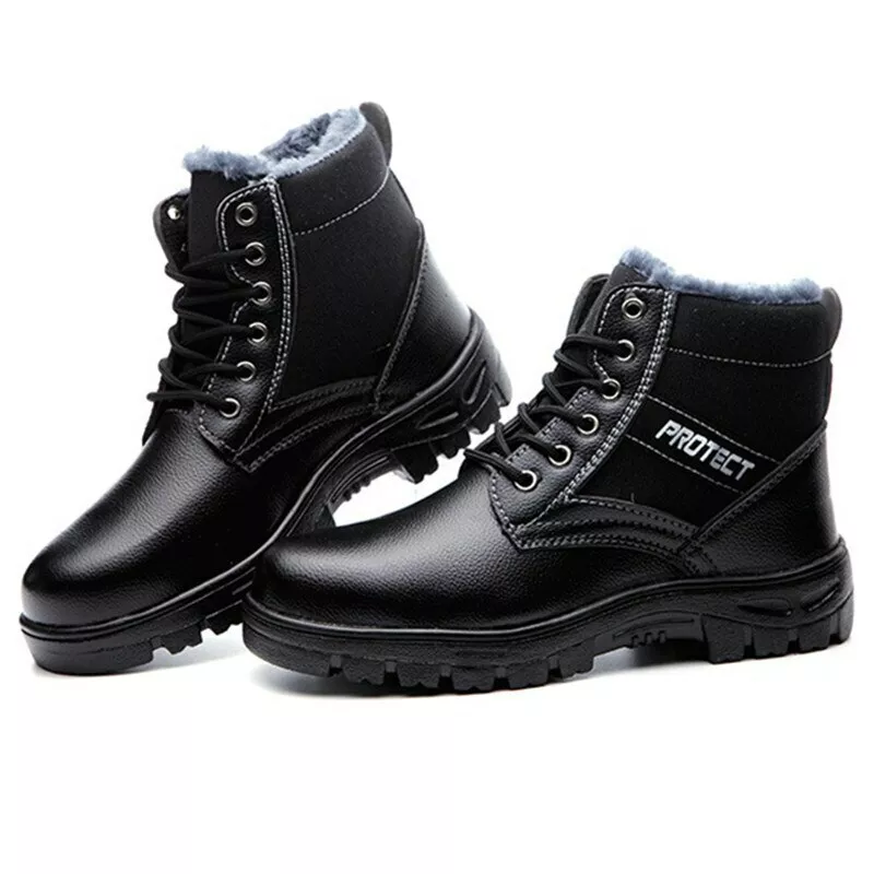 Botas De Trabajo Con Punta De Acero Para Hombre Zapatos De Seguridad De Invierno