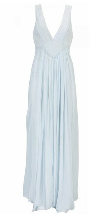 KATE MOSS TOPSHOP RARE BLUE CHIFFON BALL GOWN MAXI DRESS UK 16 EU 44 LARGE BNWT