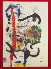 Miro Joan Miró, The Cascade, Offset Lithograph, Vintage, Paris, 1972