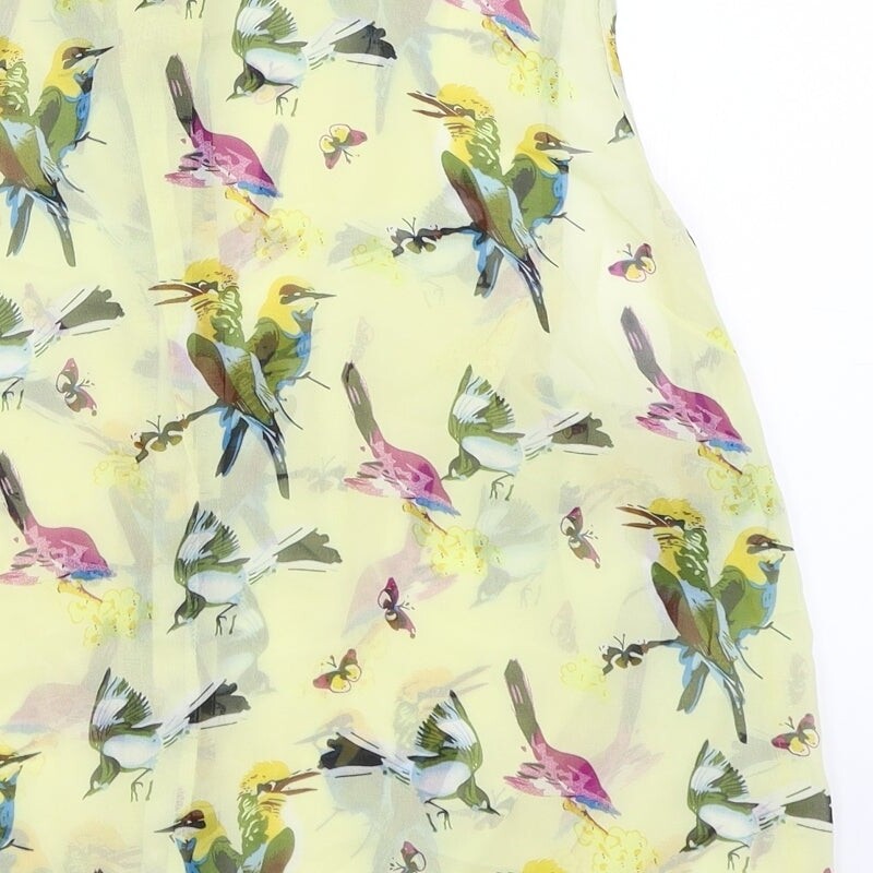 Select Womens Yellow Polyester Blend Button-Up Si… - image 10