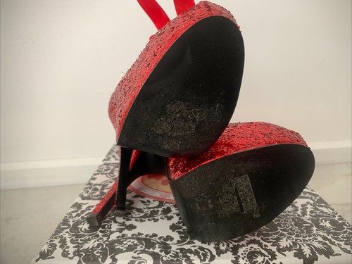 BORDELLO Teeze Red Glitter 10G Size Us7 - Picture 7 of 7