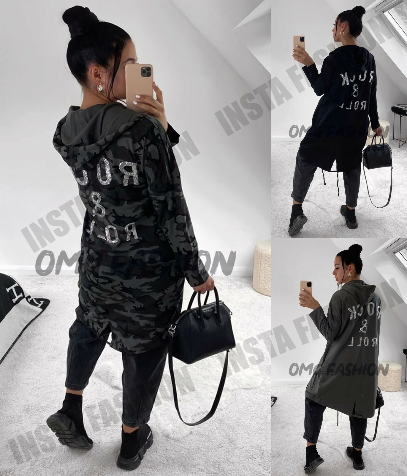 Womens Ladies Oversized Rock and Roll 