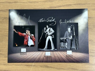Michael Jackson Elvis Presley & Paul McCartney Hair Strand Lock Relic Beatles
