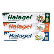HALAGEL TOOTHPASTE HERBAL NON-FLUORIDATED TOOTHPASTE 100G x 3 BOX