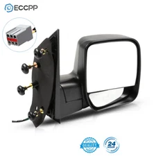 Power Mirror For 2003-2014 Ford Econoline Passenger Side Manual Fold Black
