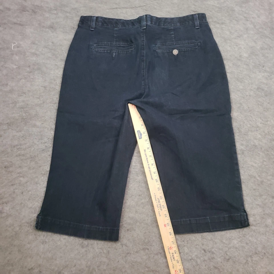 Pantalones Cortos Jaclyn Smith Mujer 14 Azul Bermudas Tiro Medio Lavado Oscuro Informales Damas Foto 4 de 4