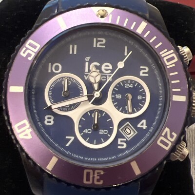 Ice Watch Ice Chrono Electrik Men's Watch Purple, New Battery VGC