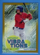 2022 Bowman Virtuosic Vibrations GOLD Refractor #VV-1 Marcelo Mayer Rookie #/50