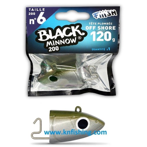 FIIISH BLACK MINNOW No.6 200mm Silicon Lures Spinning Jigging Boat 30-240gr - Picture 16 of 31