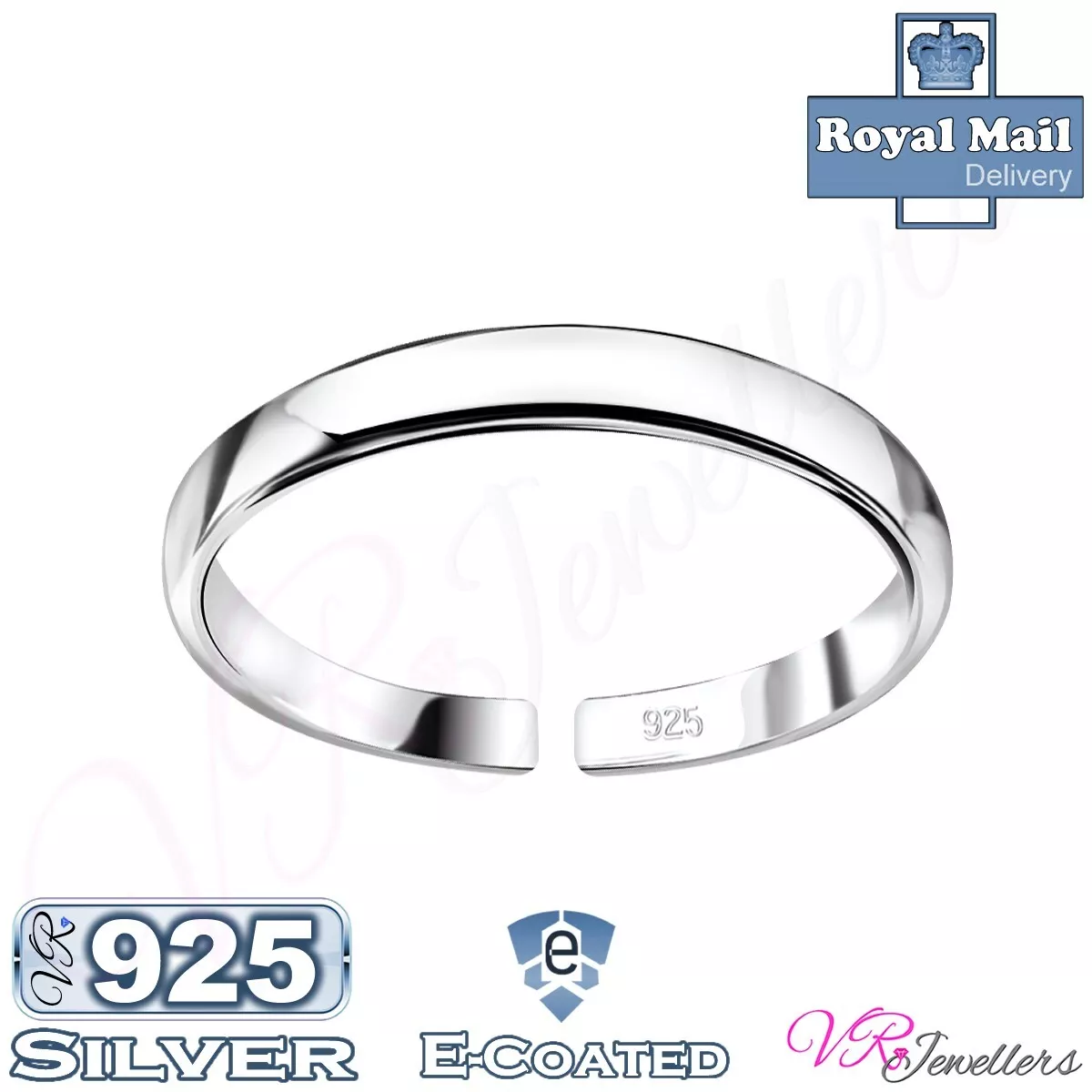 Solid silver outlet toe rings