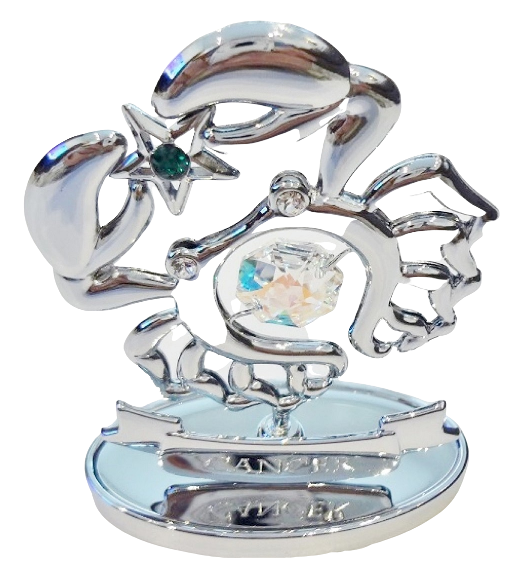 Crystocraft Cancer Zodiac Crystal Ornament With Swarovski Elements Gift Boxed