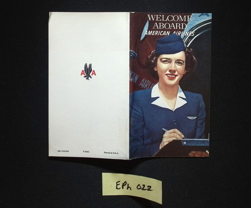 1953 American Airlines Flight Folder 5 pcs: Welcome Aboard, Routenkarte, Ephemera - Bild 4 von 19